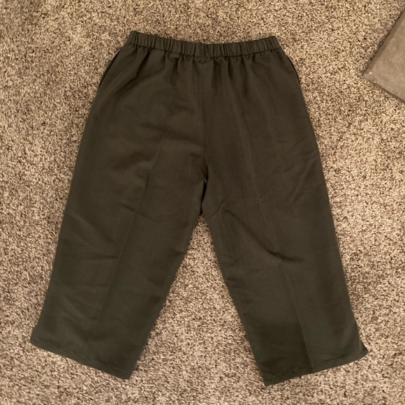 CROP GREEN PANTS - Picture 2 of 4